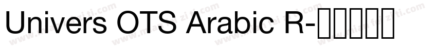 Univers OTS Arabic R字体转换